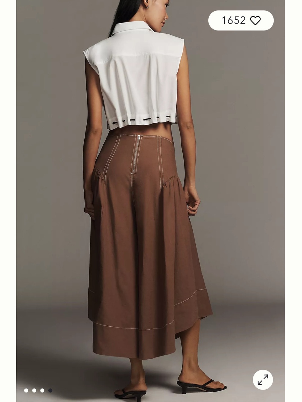 Anthropologie Linen Extended Waist Pants - Picture 4 of 6